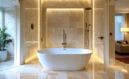douches à l'italienne et les baignoires îlot