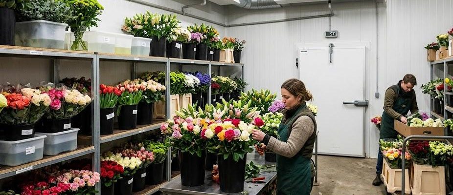Chambre froide température positive pour fleurs