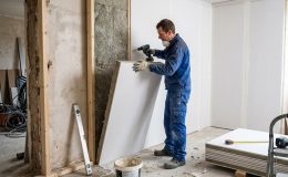 Isoler ses murs par l'intérieur avec du placoplâtre doublé de laine de roche